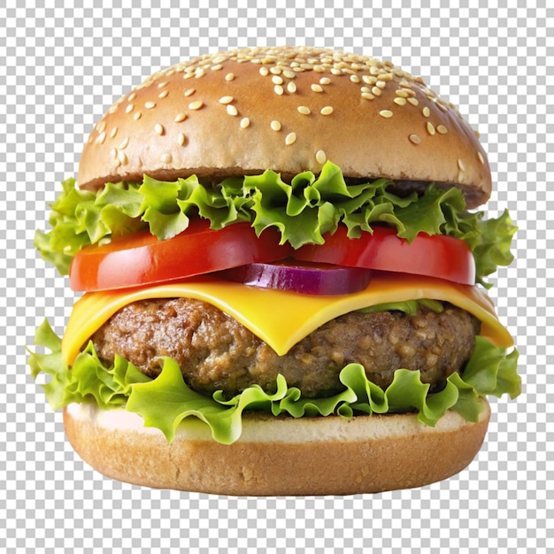 Zinger burger on transparent background