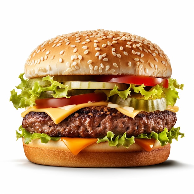 Zinger Burger on white isolated background