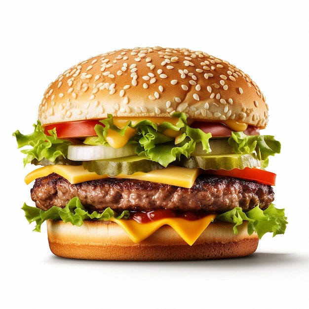 Zinger Burger on white isolated background