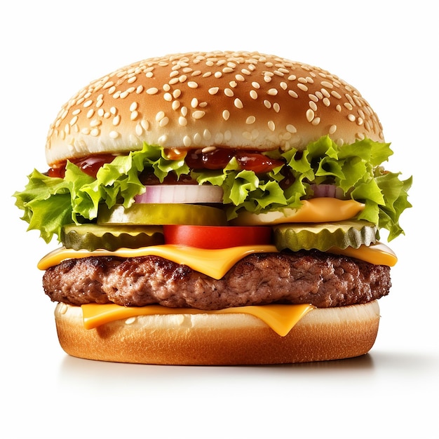 Zinger Burger on white isolated background