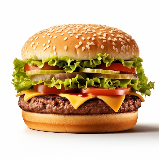 Zinger Burger on white isolated background