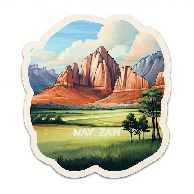 Photo zion national park majestic grasslands in watercolor