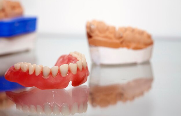 Zirconium Porcelain Tooth plate in Dentist Store Photo