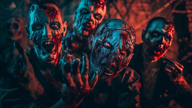 Photo the zombie faces of the dead