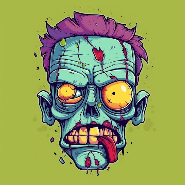 Photo zombie illustration