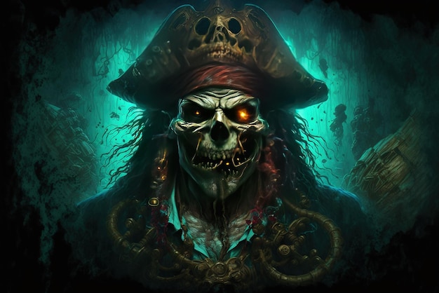 Zombie pirate of the ocean