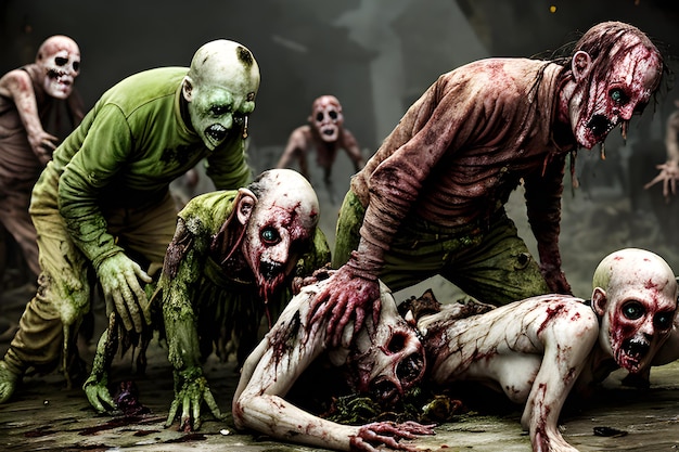 zombies with their rotten and decayed flesh emit a foul stench