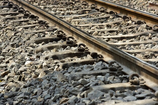 Zoom in at the railway station in Thailand