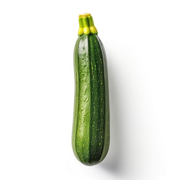 Zucchini isolated on white background generative AI