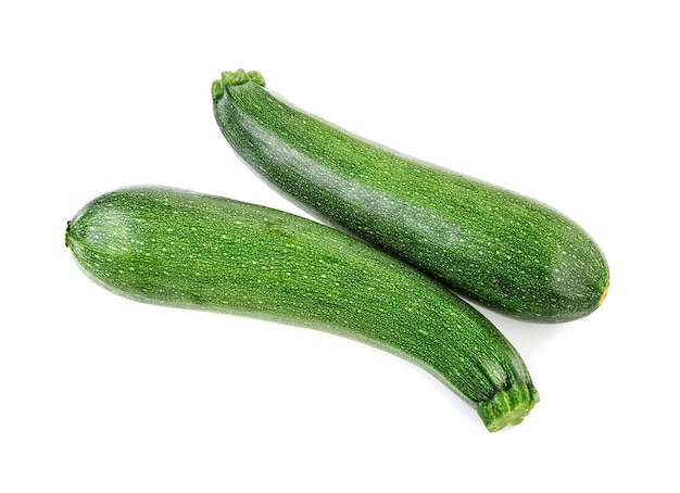 Zucchini isolated on white background