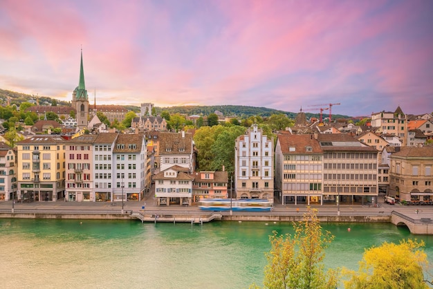 Zurich city downtown skyline cityscape of Switzerland