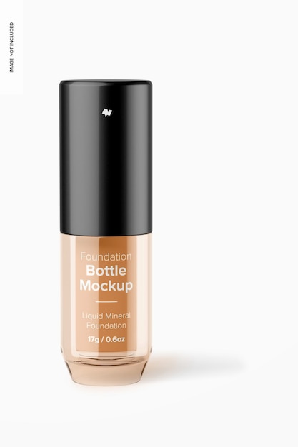 0.6 Oz Foundation Bottle Mockup, Front View