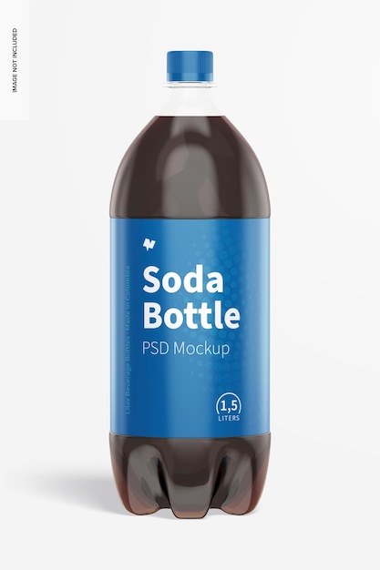 1.5L Soda Bottle Mockup, Front View