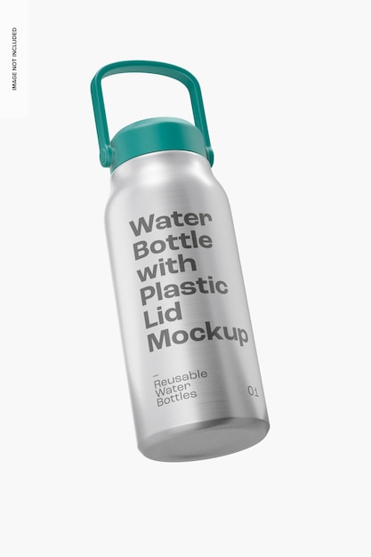 1.7L Sport Water Bottle Mockup, Floating