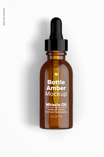 1 oz Bottle (Amber) Mockup