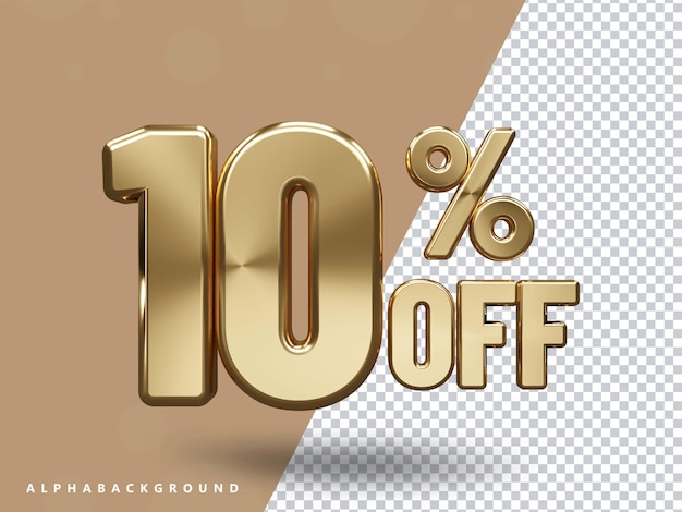 10 percent off text transparent