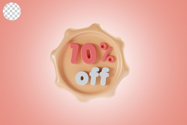 PSD 10 percent sale off orange theme