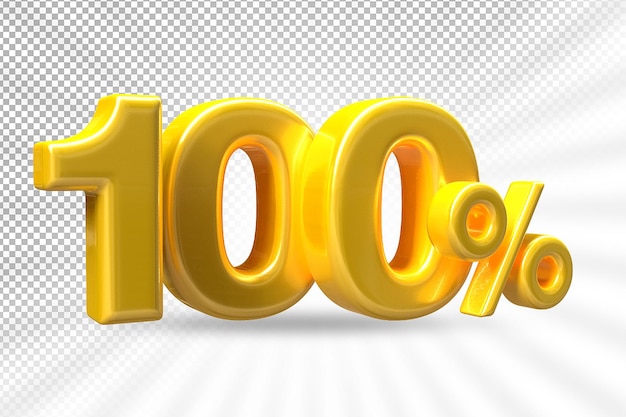 100 percent luxury gold offer in 3d