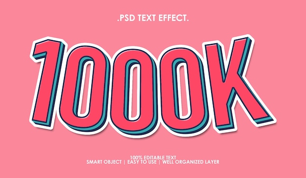 1000k text style effect