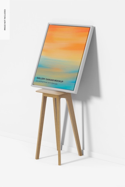 11:14 Portrait Art Canvas Mockup, Perspective