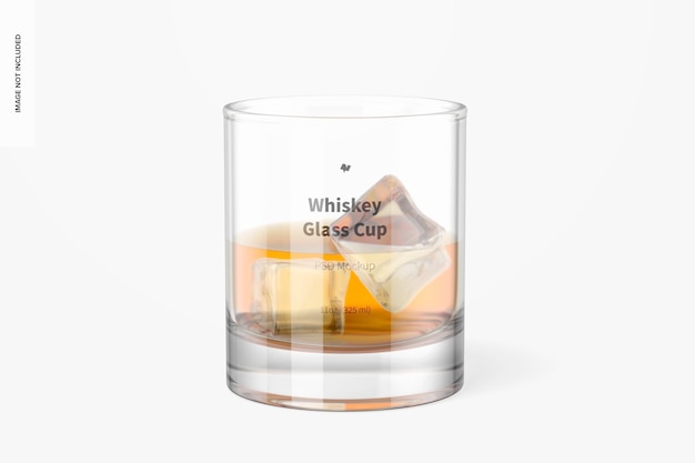 11 oz Whiskey Glass Cup Mockup, Front View