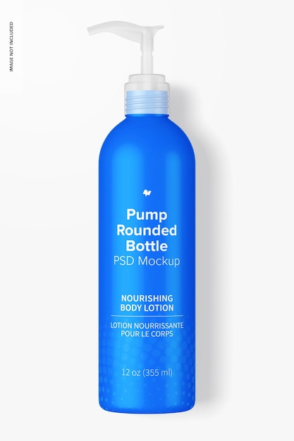 12 oz Pump Rounded Bottle 02 Mockup