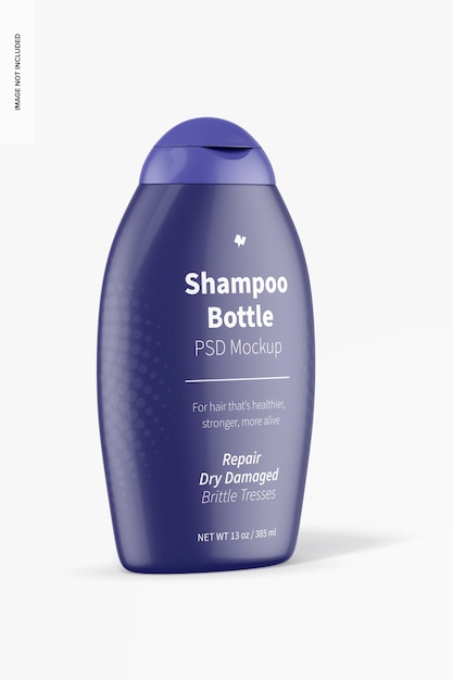 13 Oz Shampoo Bottle Mockup, Front View