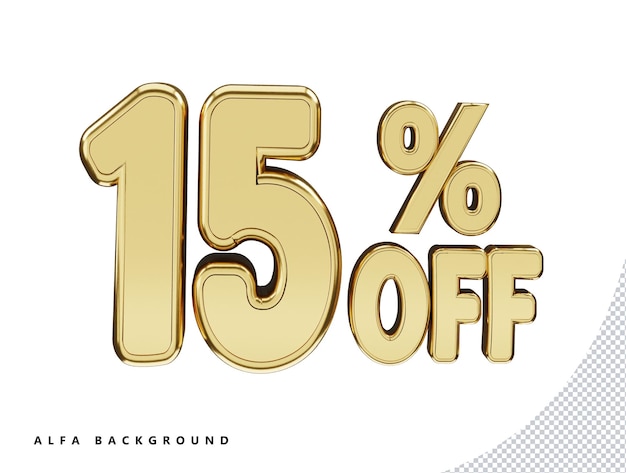 15 percentage off discount sale tag