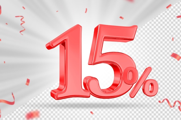 15 red sale off discount