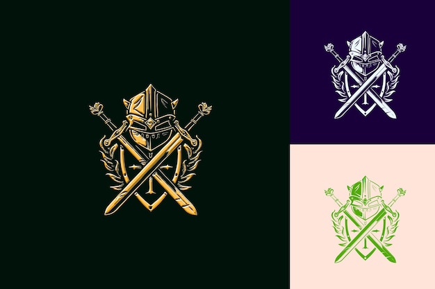 15Th Anniversary Coat of Arms Logo With a Knights Helmet and Vector Abstract Design Collections