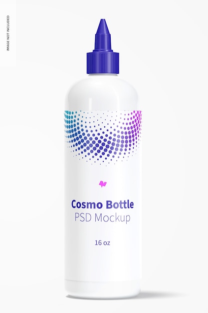 16 oz Cosmo Bottle with Twist Top Cap Mockup