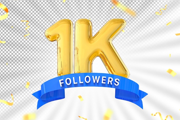 1k followers gold number