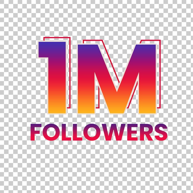 1m followers social media text, thank you 1m followers