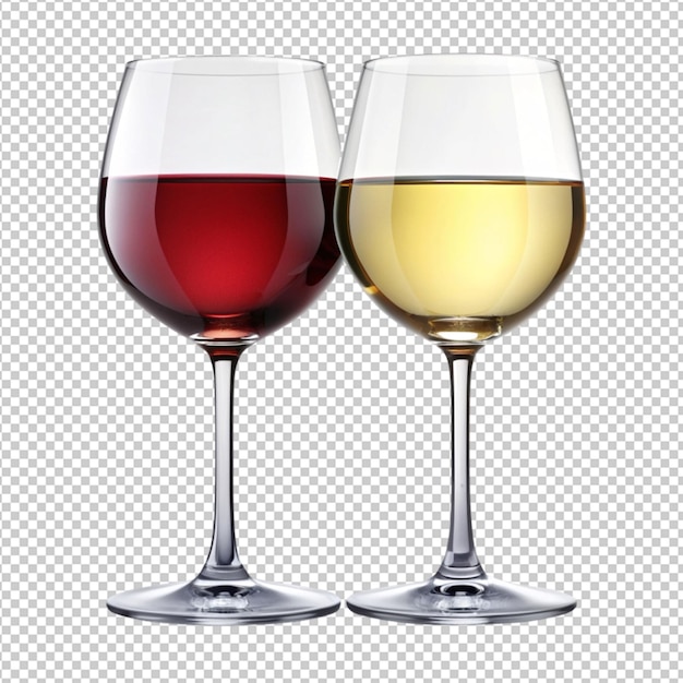 2 glass wine on transperent backgrounds