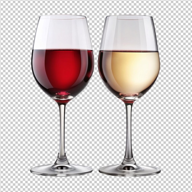 2 glass wine on transperent backgrounds