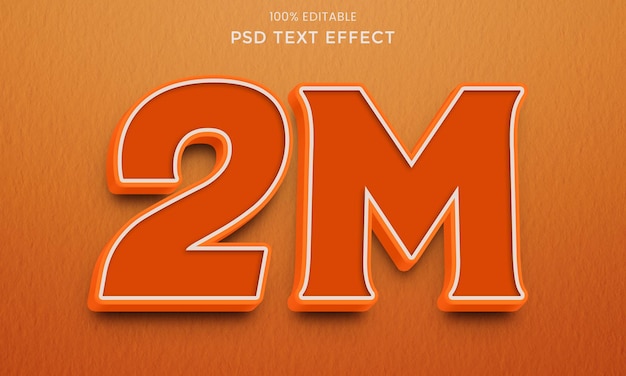 2 million 3d text effect