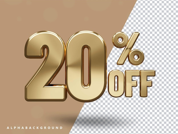 20 percent off text transparent