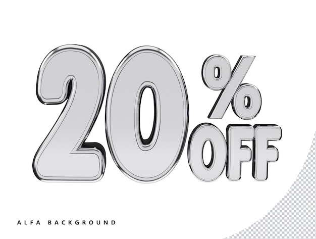 20 percentage off discount sale tag