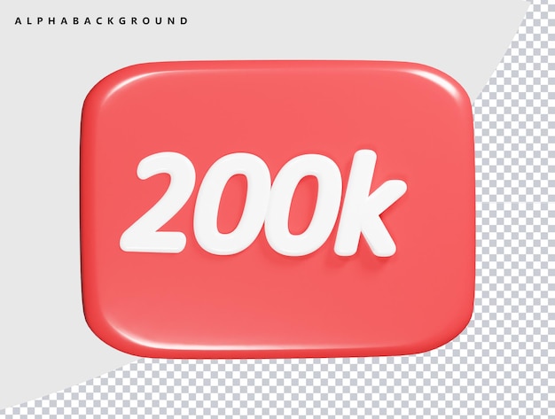 200k 3d render icon illustration