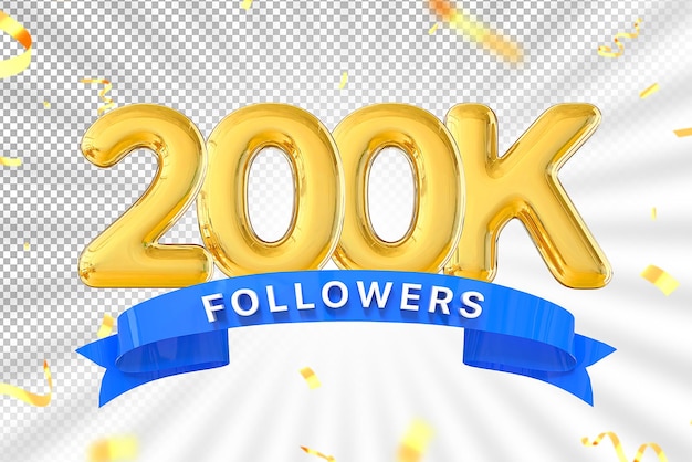 200k followers gold number