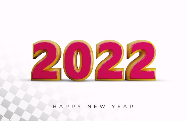 2021 new year 3d render alphabet text effect