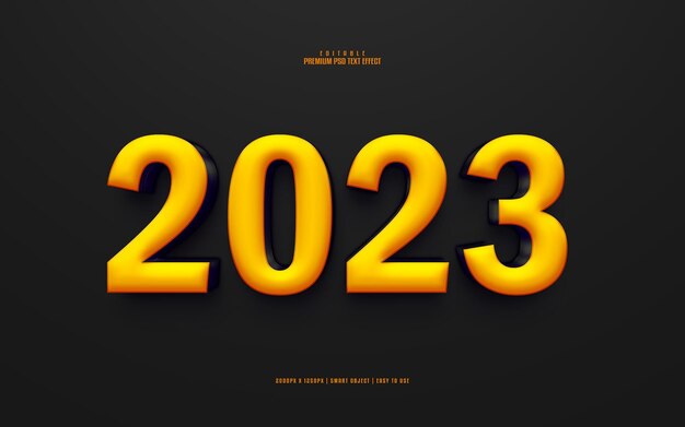 2023 3d editable premium psd text effect