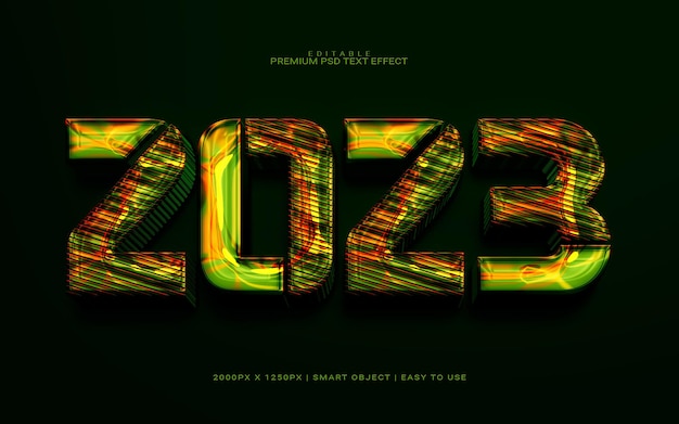 2023 3d editable premium psd text effect