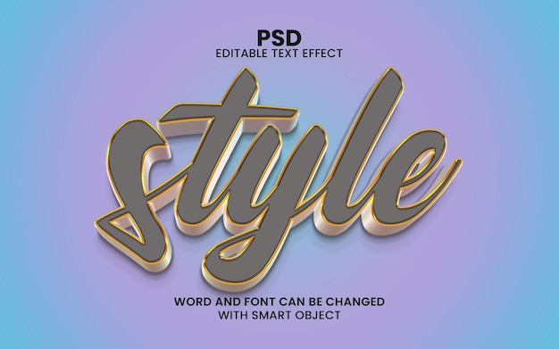 2023 3d editable text effect psd with background