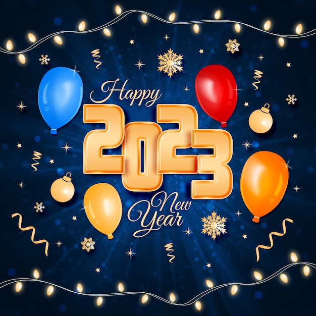 2023 happy new year background template