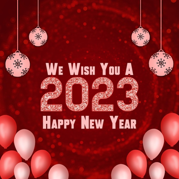 2023 happy new year background template