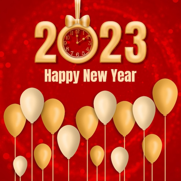 2023 happy new year background template