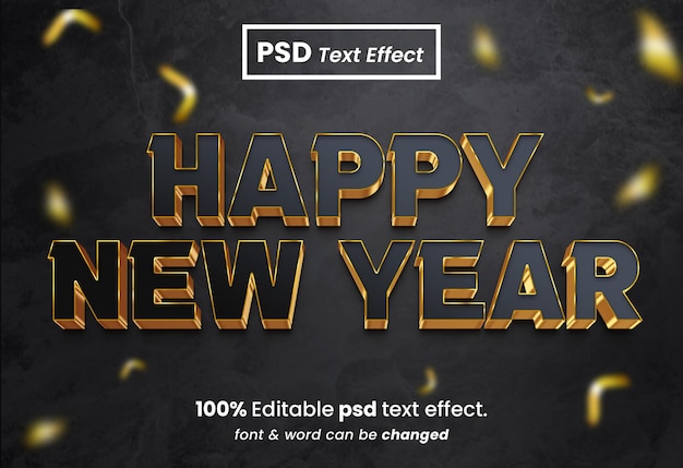 2023 New Year 3D Editable Text Effect