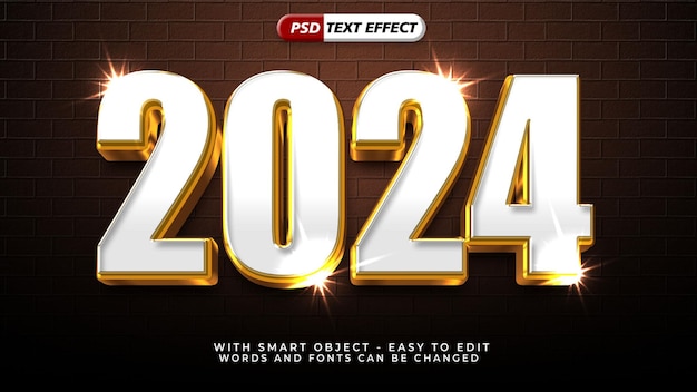 PSD 2024 3d style text effect