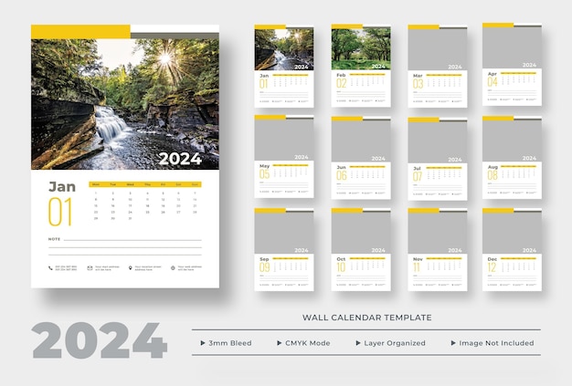 2024 wall calendar template wall calendar planner